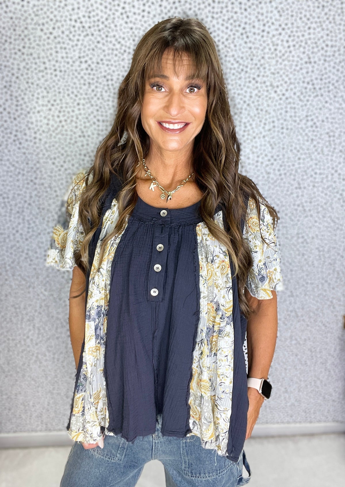 POL Surprise Ruffle Short Sleeve Printed Top In 3 colors