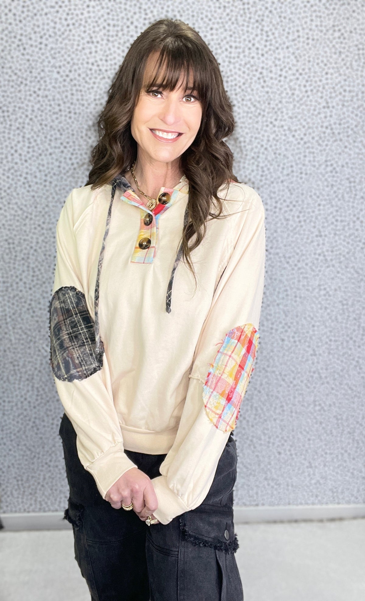 Shining Bright Star Patch Pullover *Final Sale*