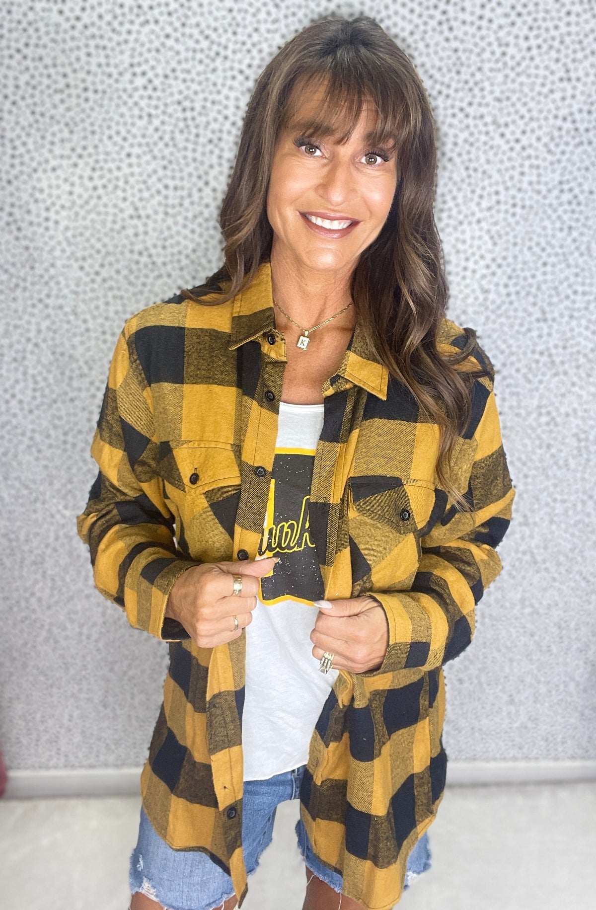 Old Gold Boyfriend Flannel