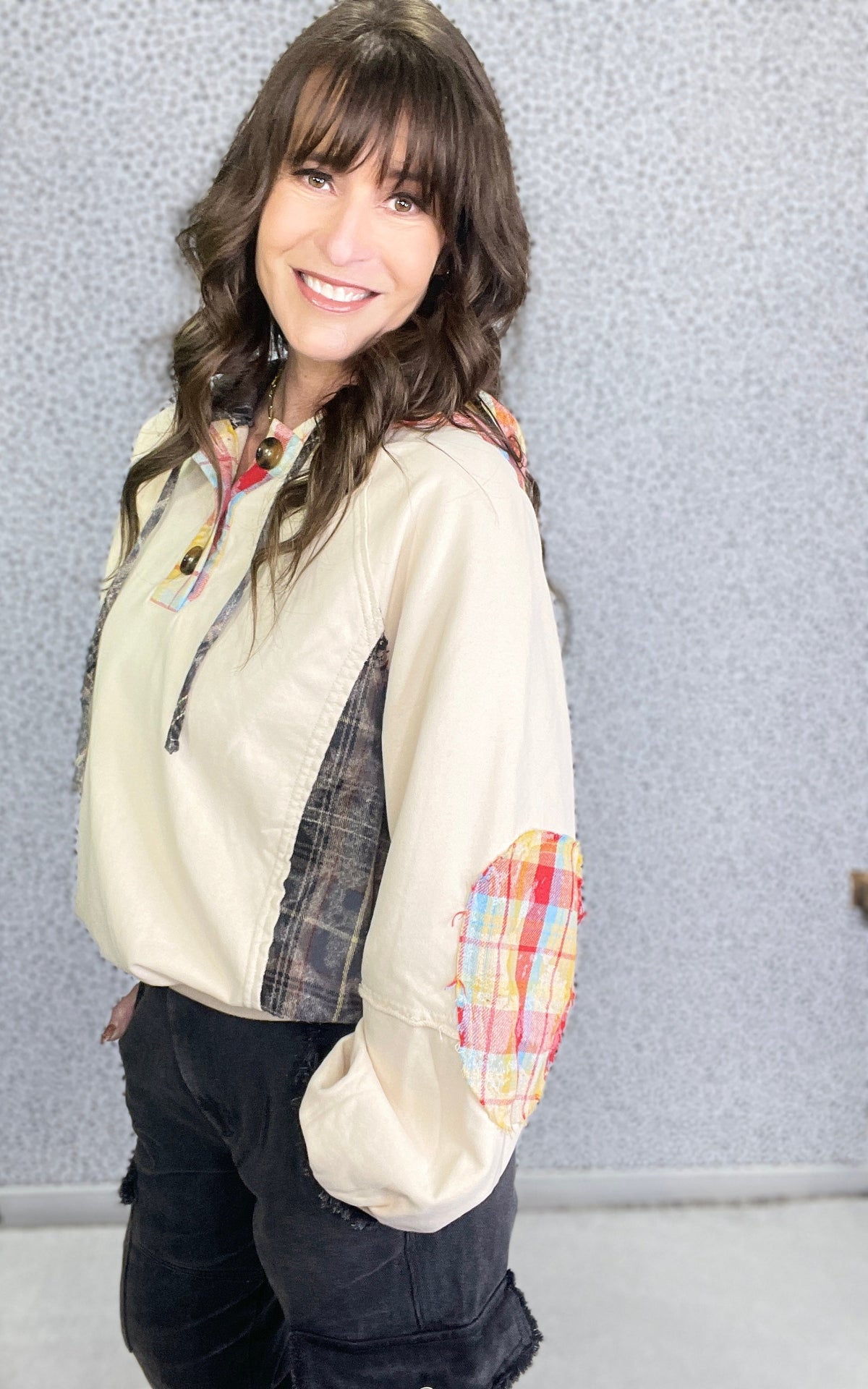 Shining Bright Star Patch Pullover *Final Sale*