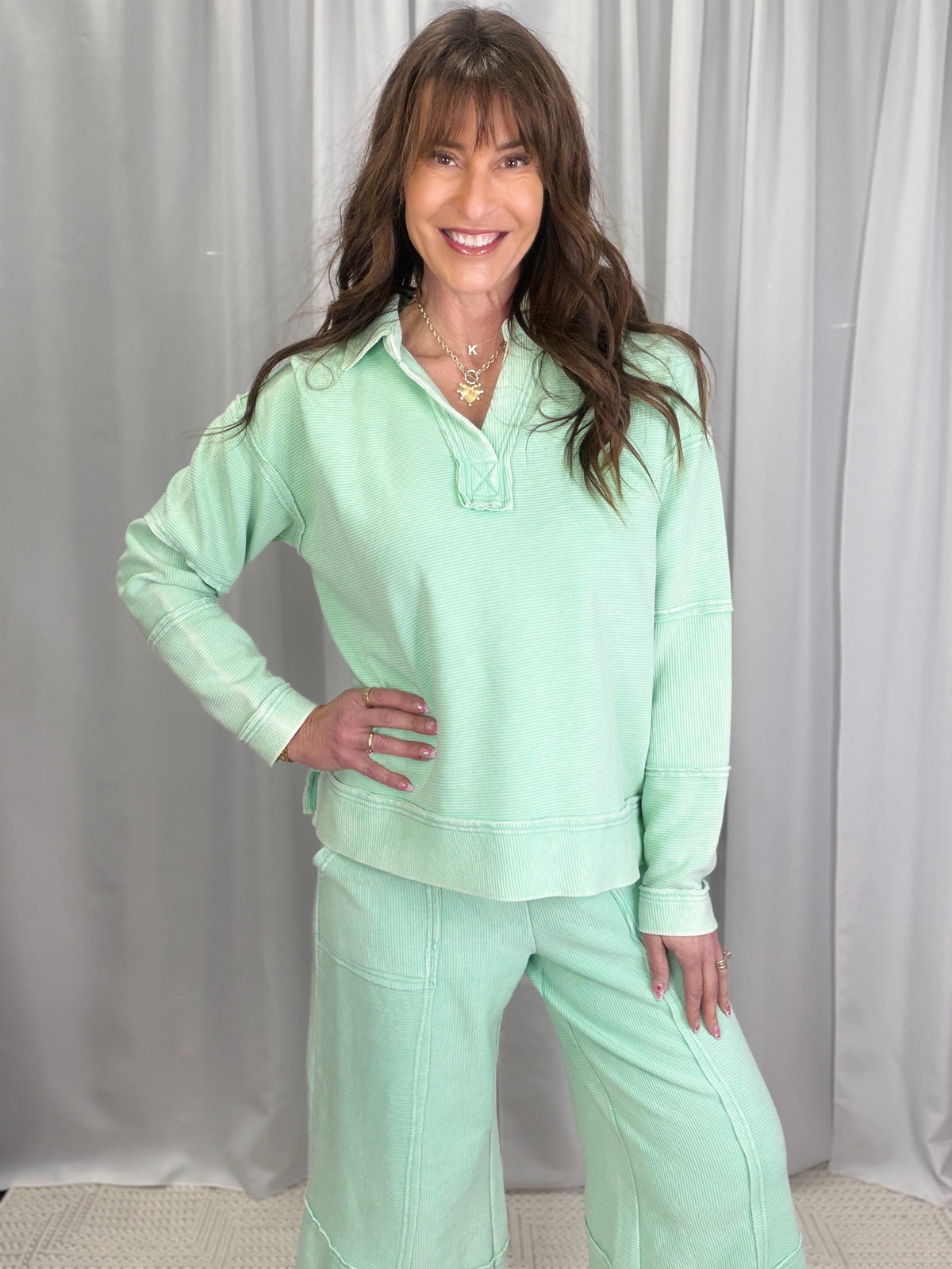 Coastal Comfort Textured Thermal Pullover In 5 Colors
