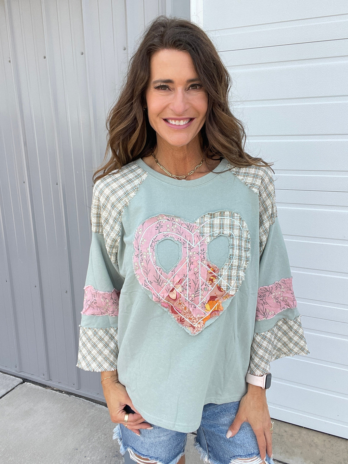 Heart To Heart Cotton Terry Pullover In 4 Colors: Camel, Sage, Crimson, Oatmeal *Final Sale*