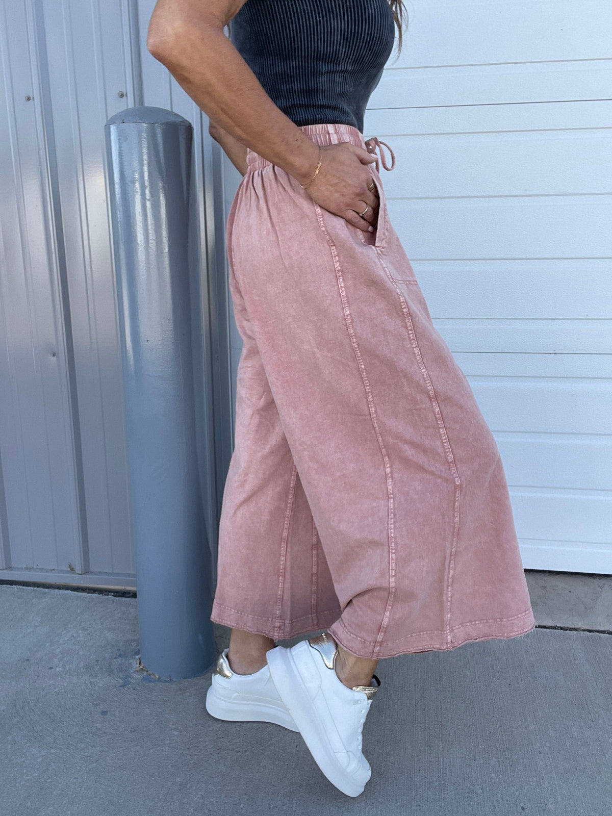 Believe Me Terry Knit Pants In 3 Colors: Cinnamon, Mocha, Olive *Final Sale*