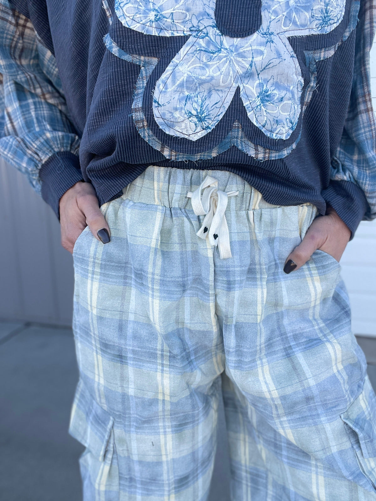 POL Stay True Plaid Print Cotton Jogger Pants In 2 Colors