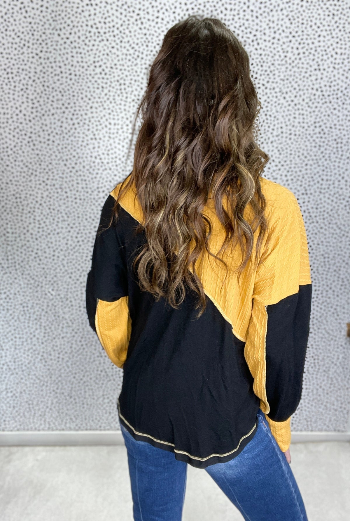 Everything For Me Cable Knit Color Block Sweater In Black *Final Sale*