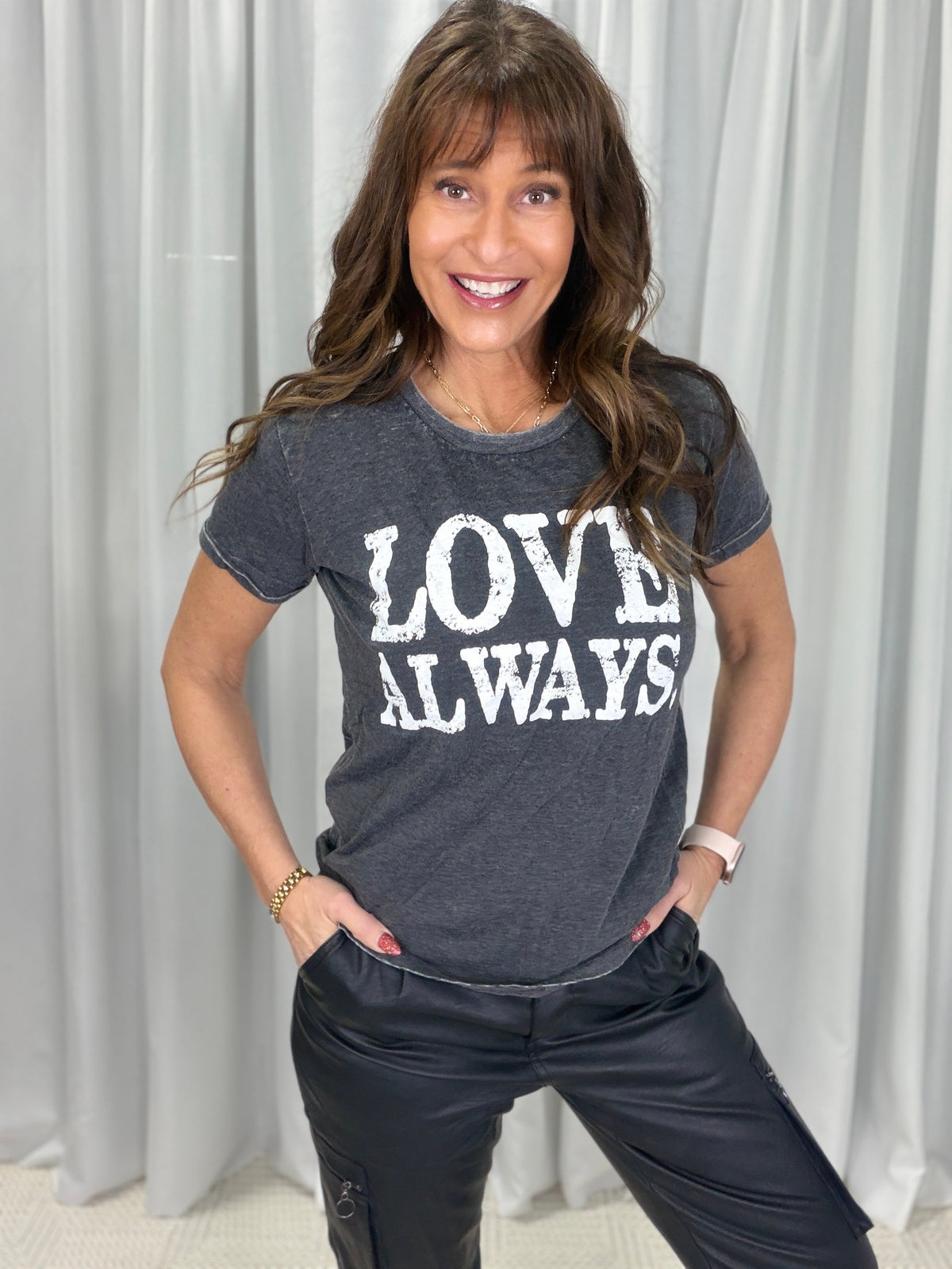 LOVED Chic Long Sleeve Graphic Tee *Final Sale*