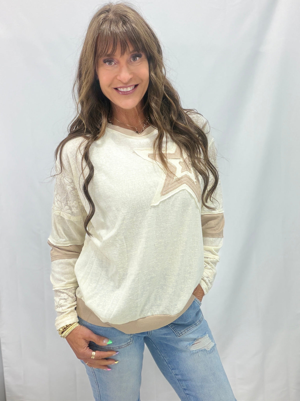 Star Power Mix Match Knit Pullover In 3 Colors