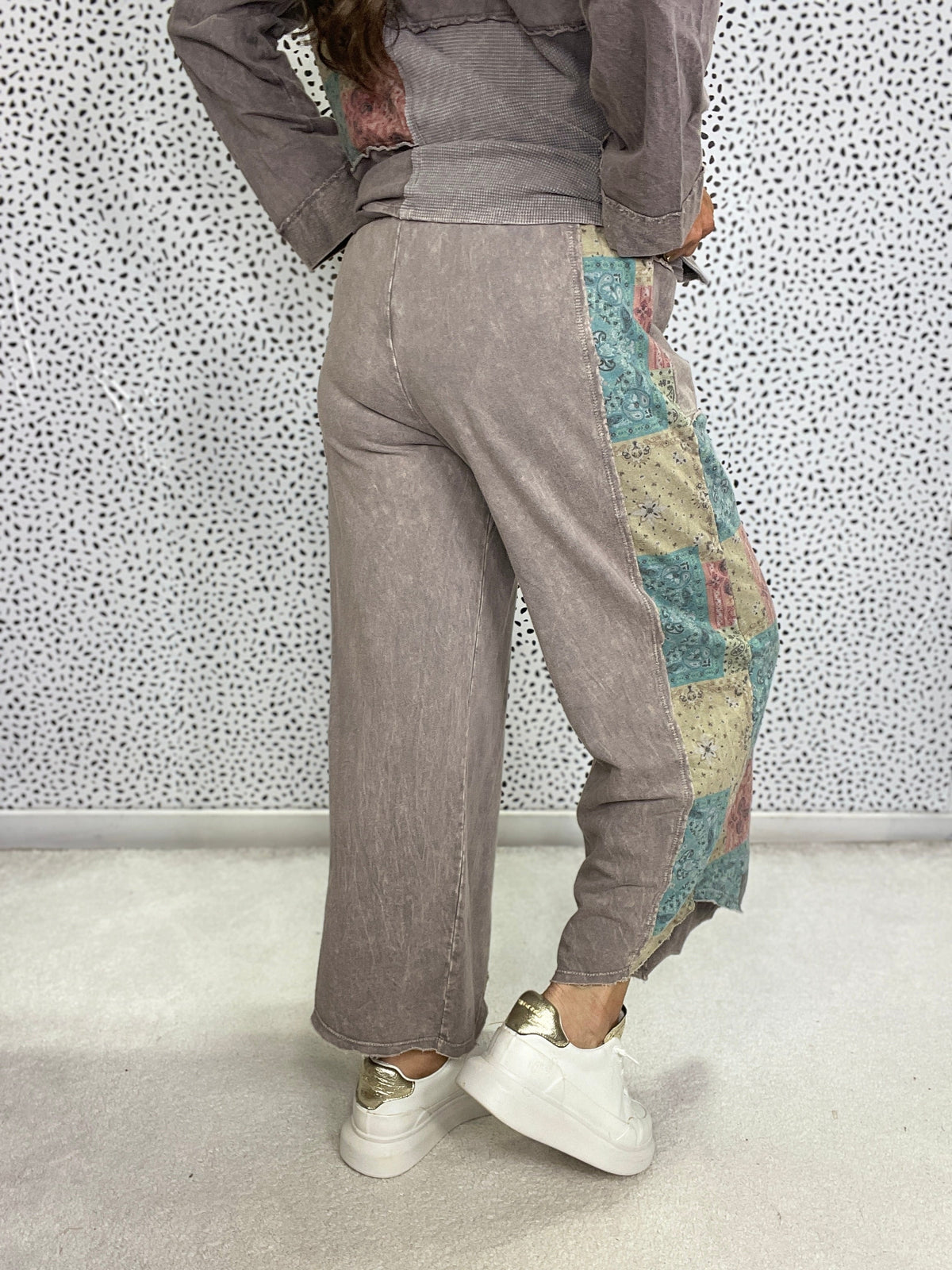 Revival Patchwork Crop Pants In 3 Colors