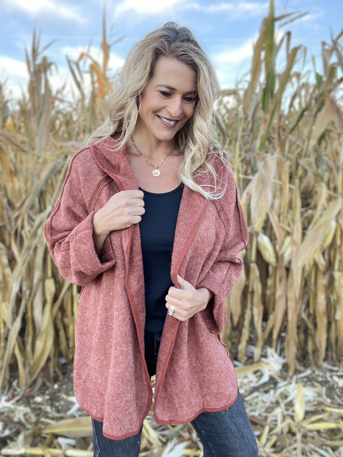 Can't Wait To Fall In Love Rust Jacket *Final Sale*