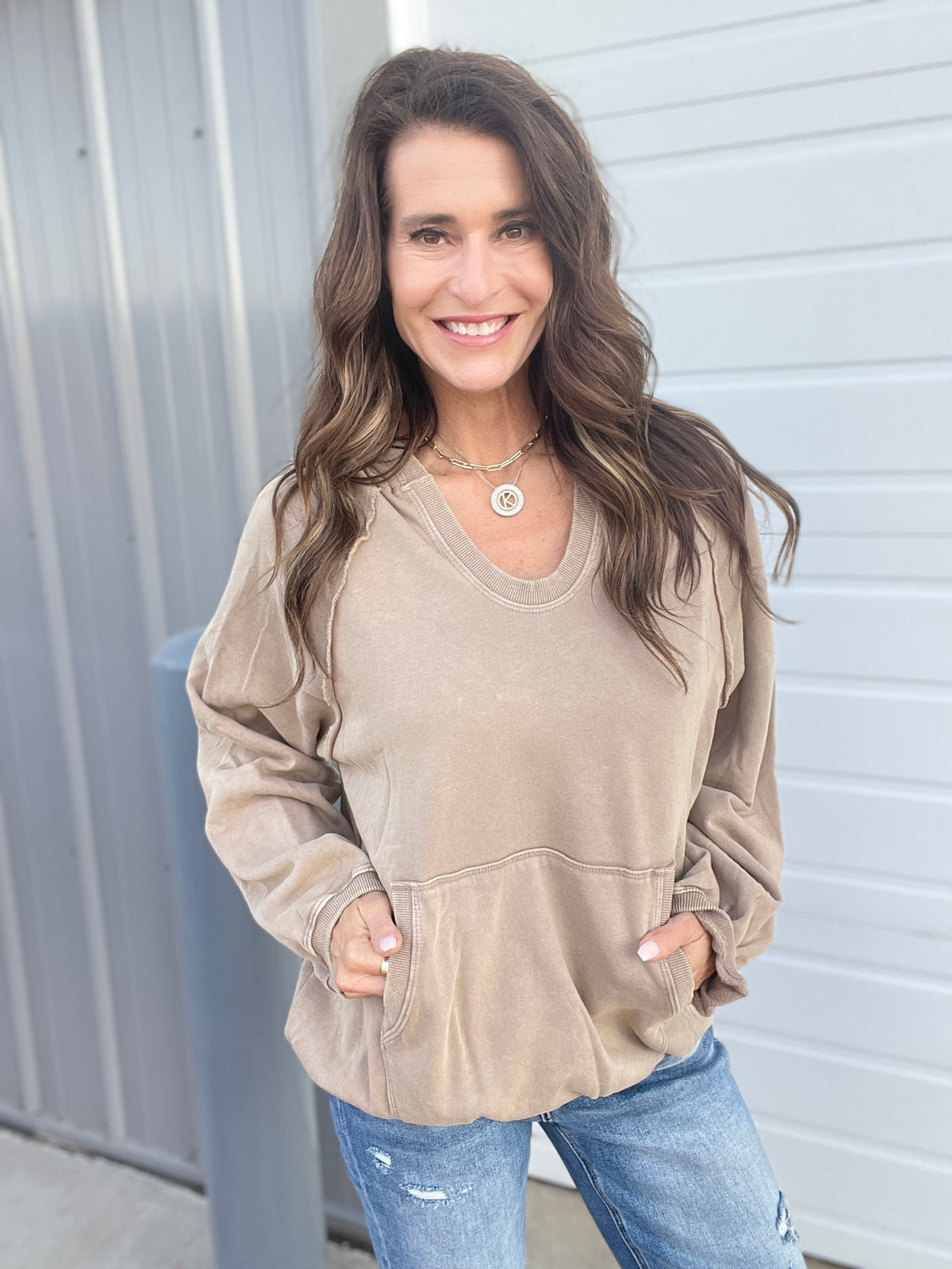 Always Yours Acid Washed Hoodie In 3 Colors: Olive, Plum, Pumpkin *Final Sale*