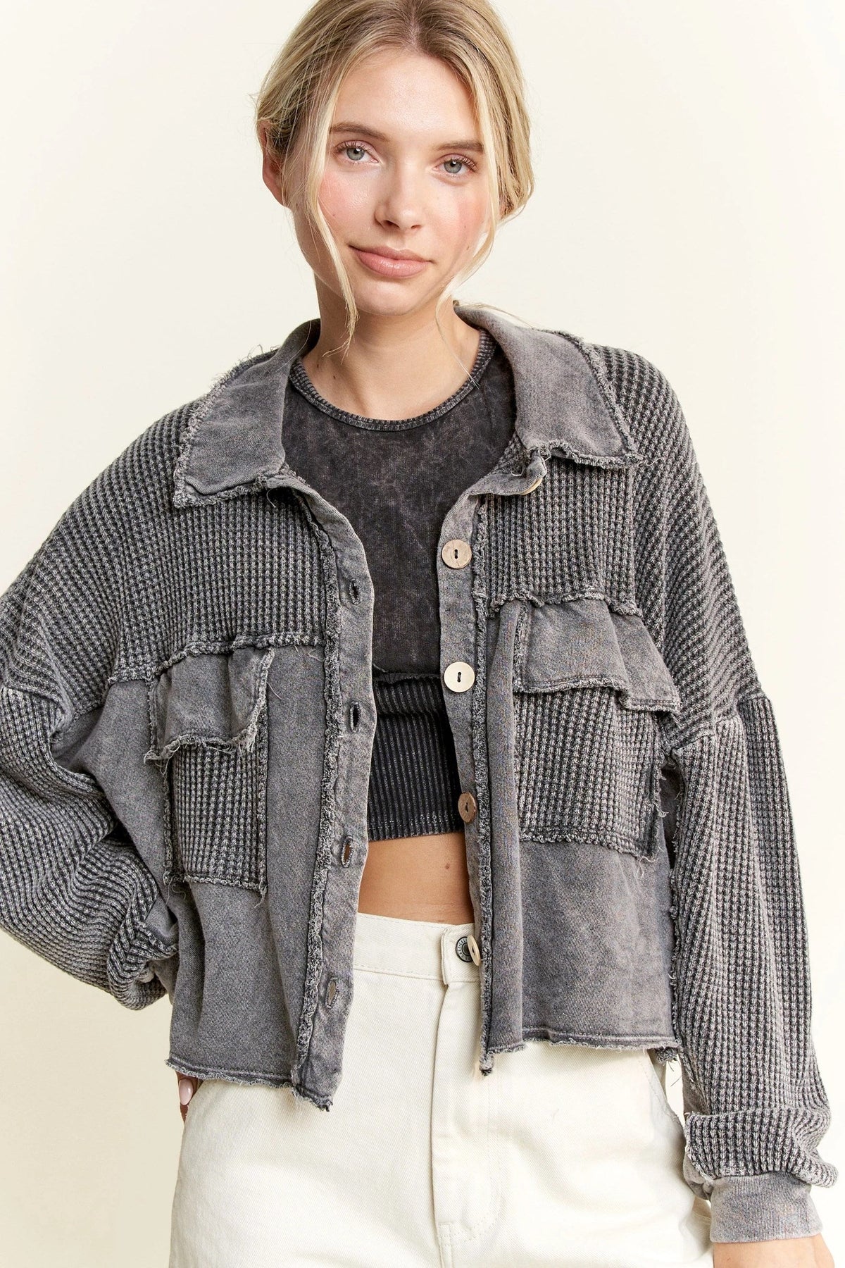 Urban Texture Button Up in 5 Colors