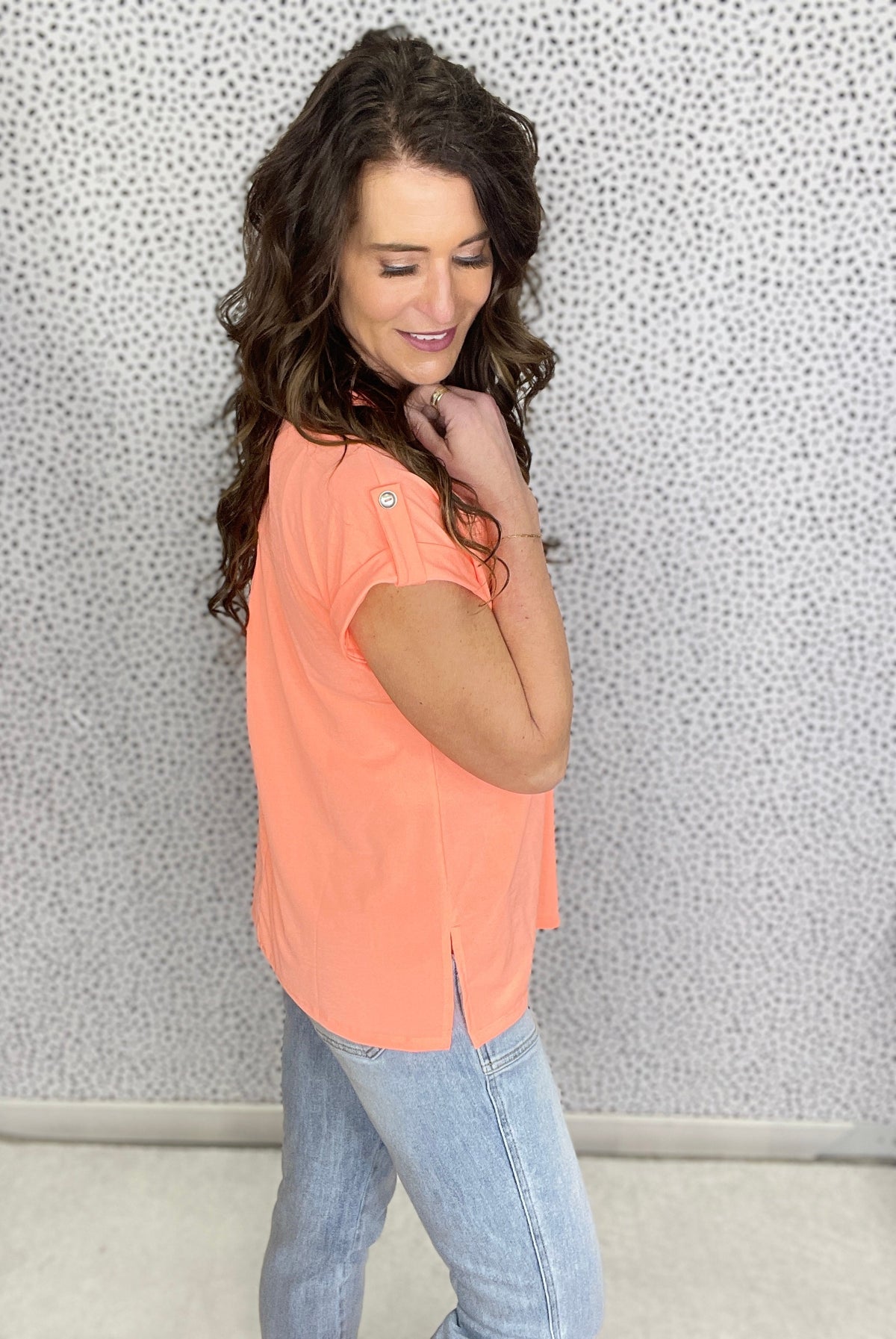 Everday Button Sleeve Top In Multiple Colors *Final Sale*