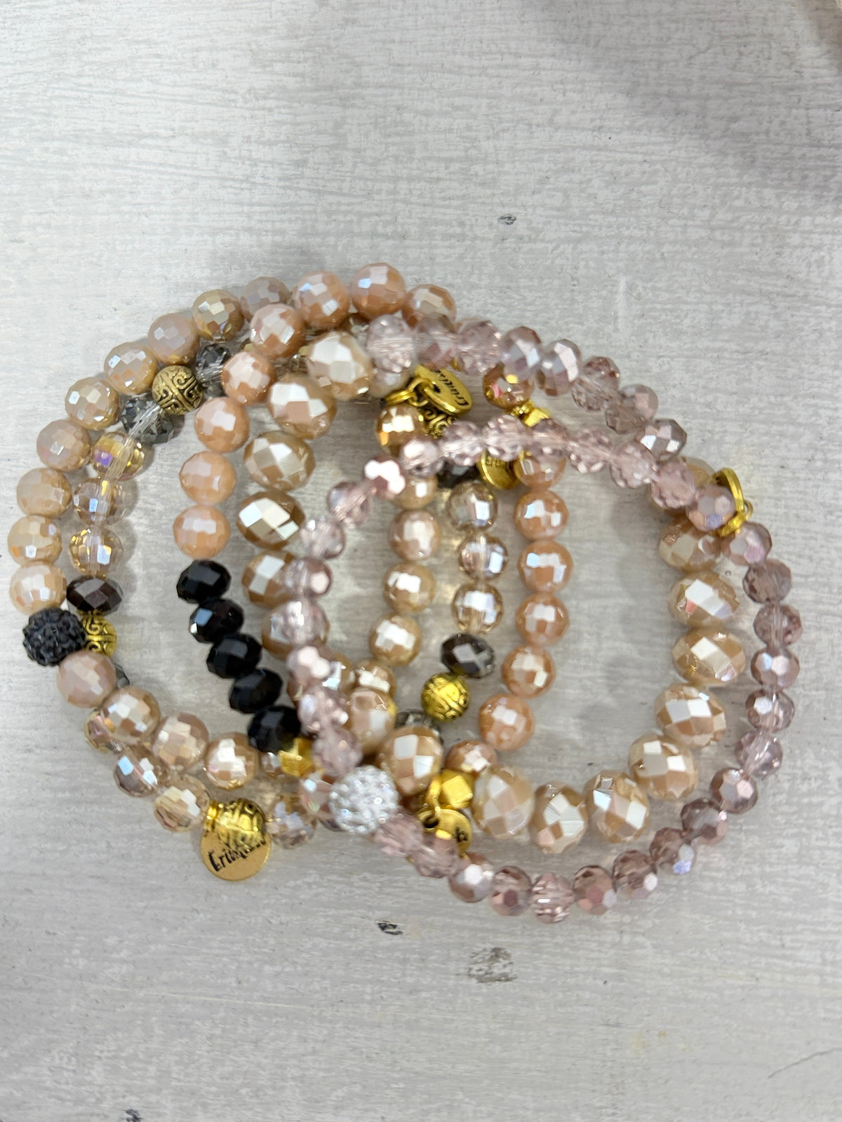 Erimish Neutral Blitz Stretch Bracelet Stack *Final Sale*