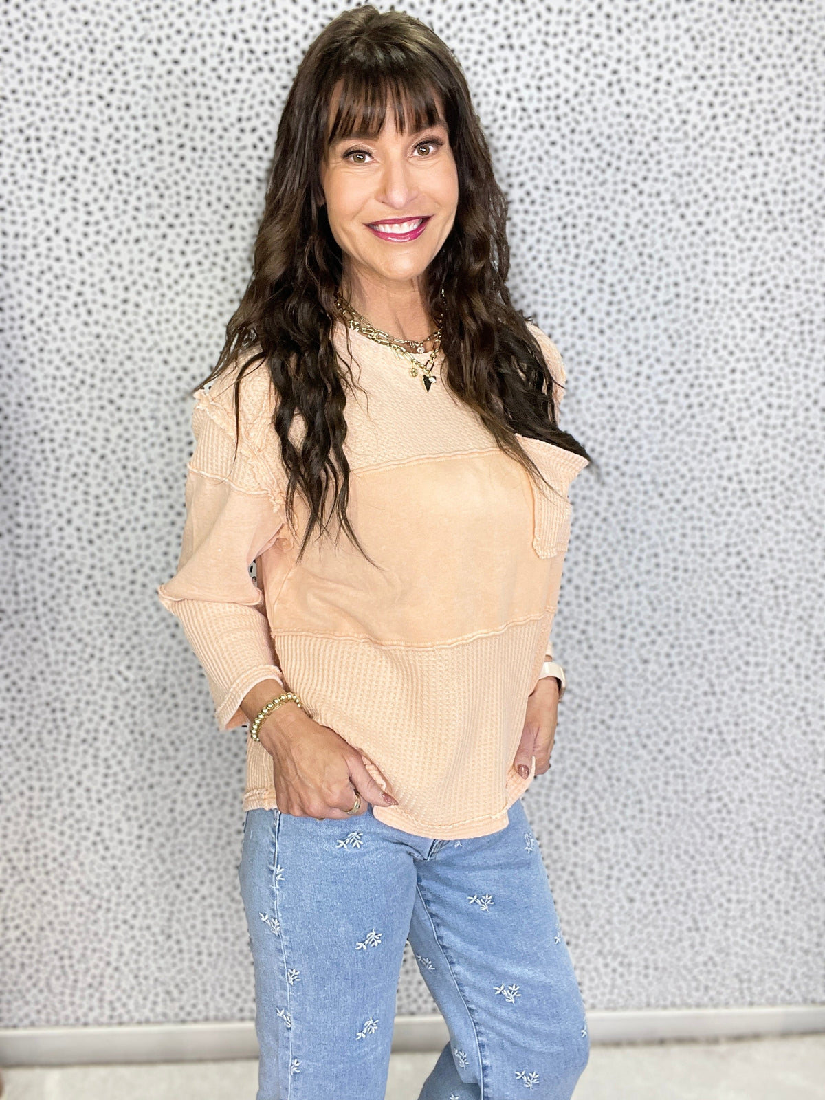Something To Say Cotton Thermal Knit Top In 5 Colors *Final Sale*