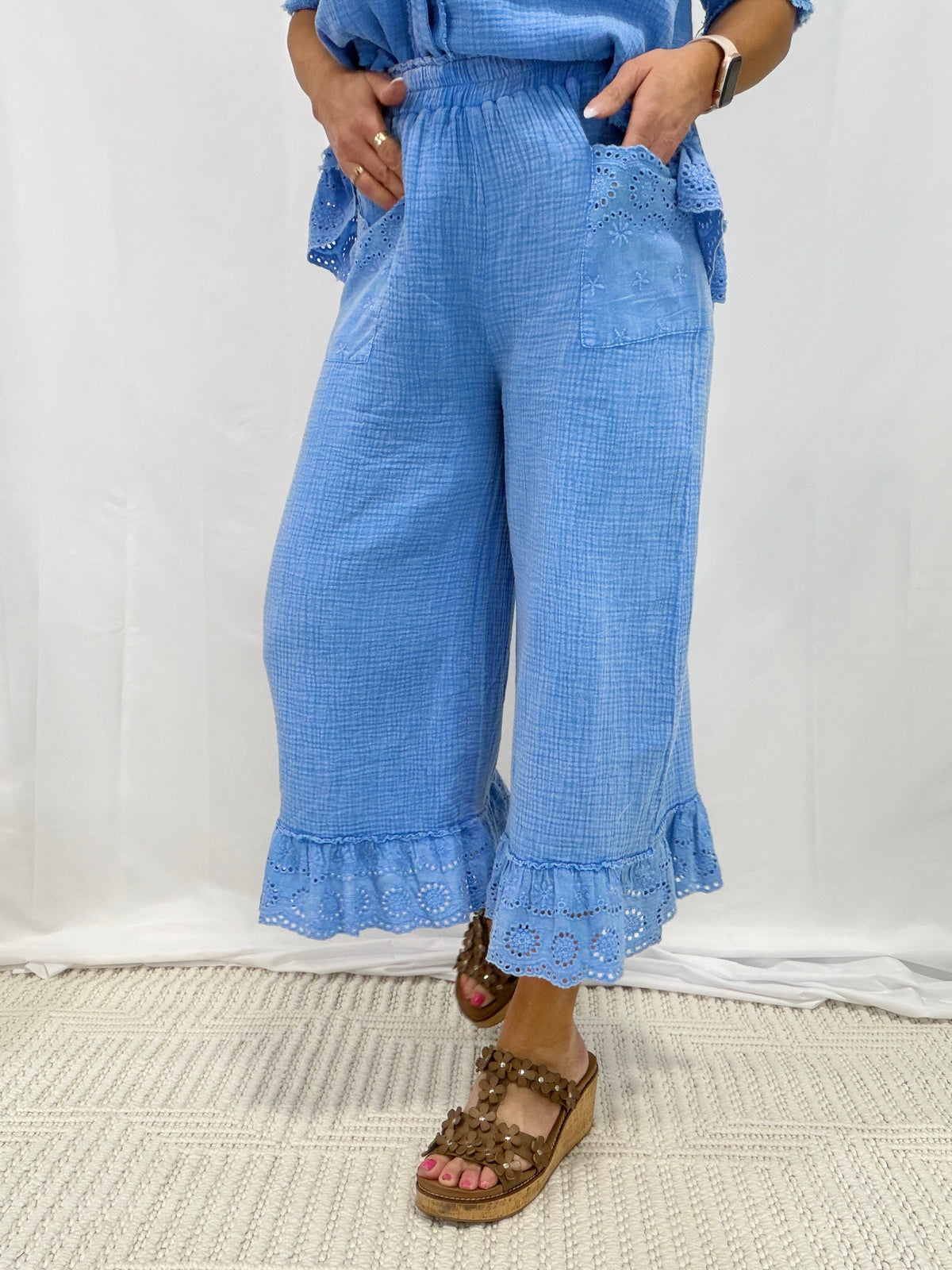 Calming Myself Down Cropped Pants In 3 Colors