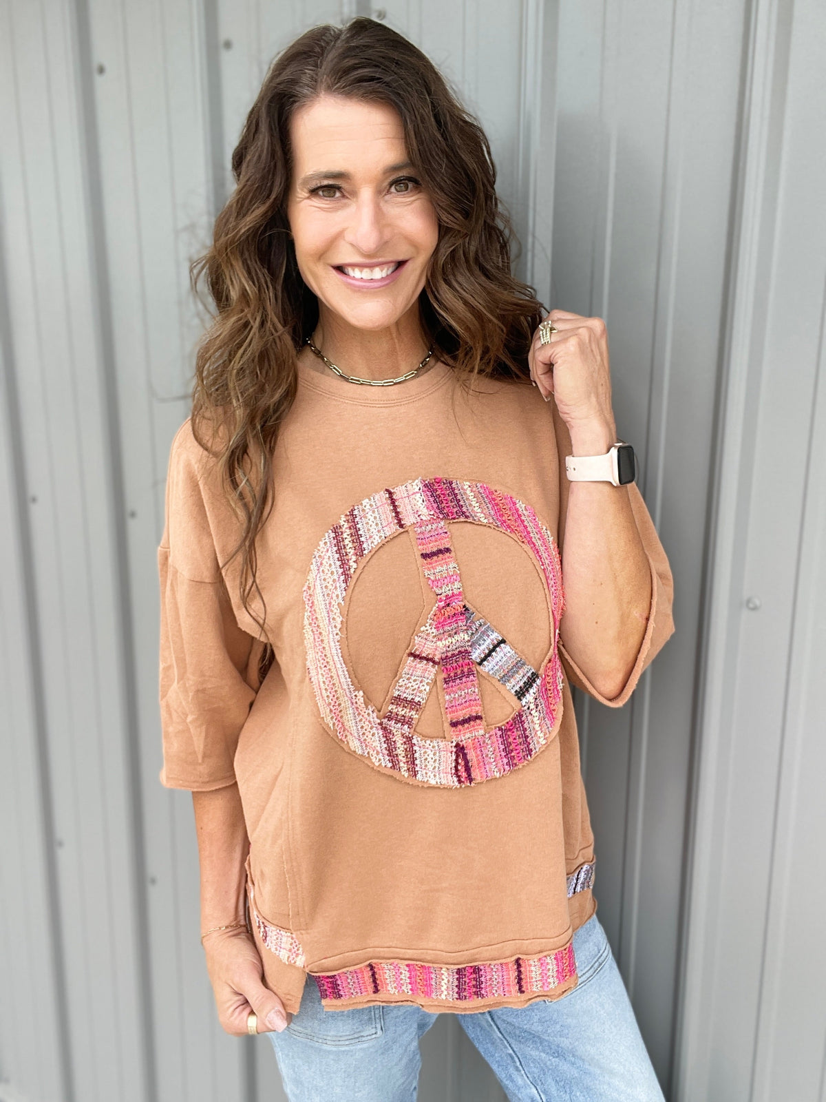 Know Peace Knit Top In 4 Colors: Rose, Oatmeal. Camel, Sage *Final Sale*