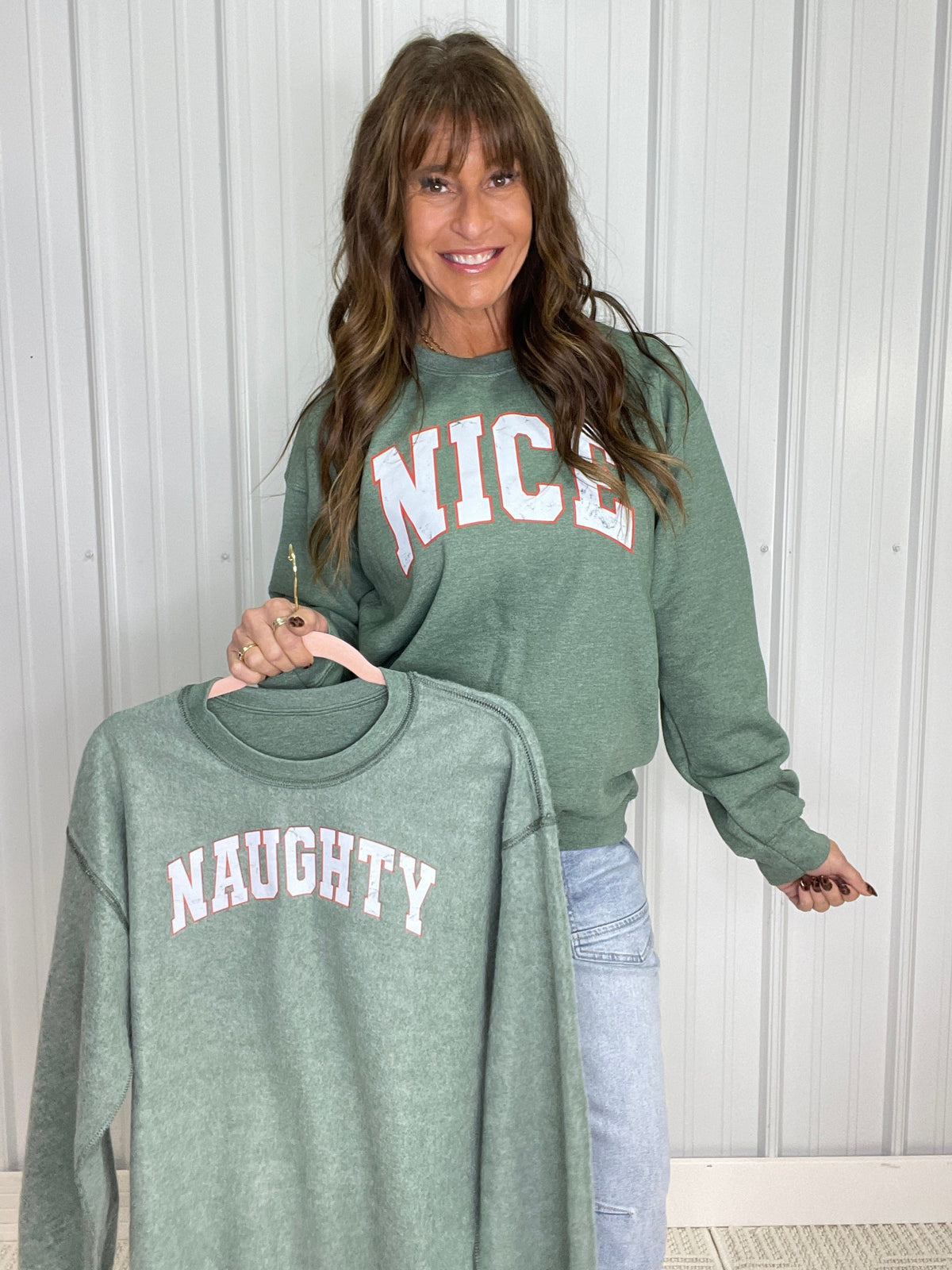 Naughty Nice Reversible Sweatshirt