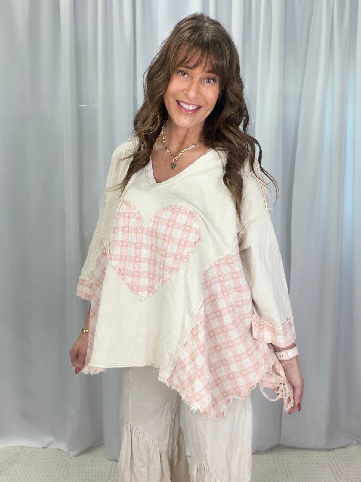This Is For You Heart Poncho Top In 2 Colors