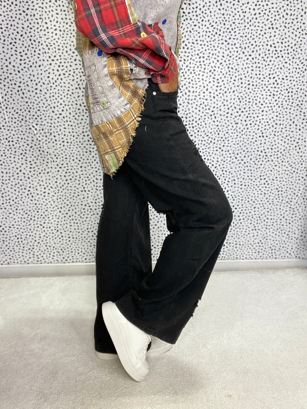 POL Everyday Edge Distressed Pants In 2 Colors