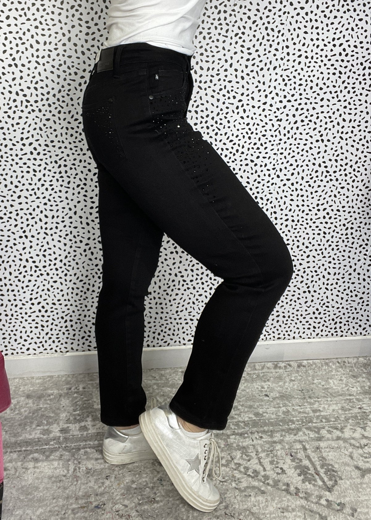 Judy Blue Gimme Bling Slim Fit Black Jeans 809 *Final Sale*