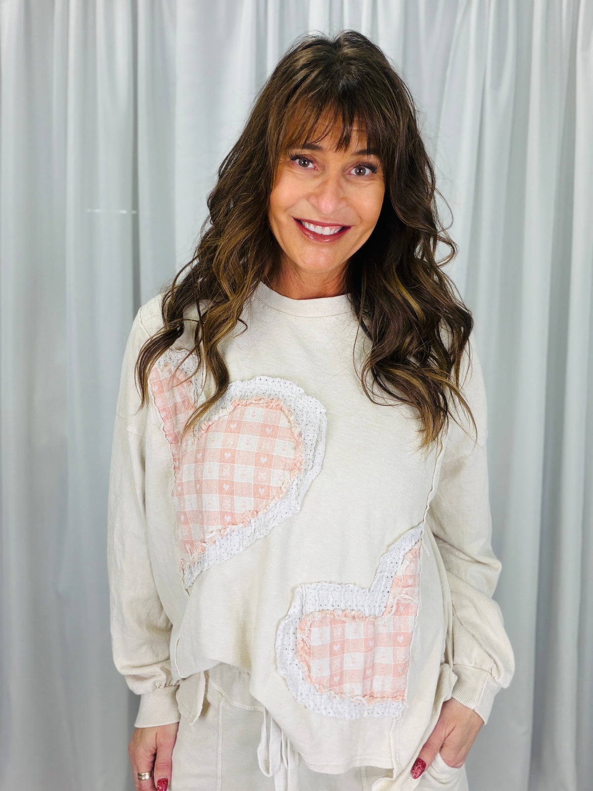 Day With You Mineral Washed Heart Sweatshirt In 3 Colors *Final Sale*