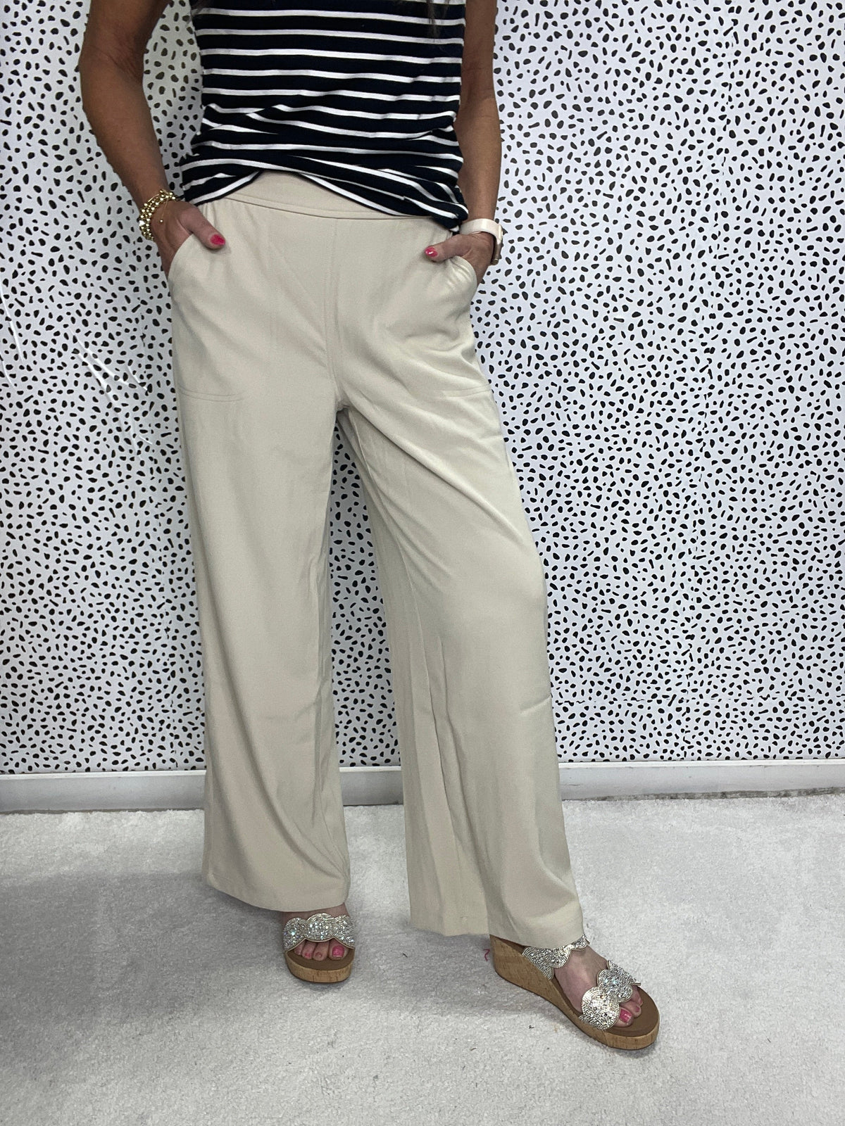 Above It All High Waisted Solid Knit Pants In 2 Colors *Final Sale*