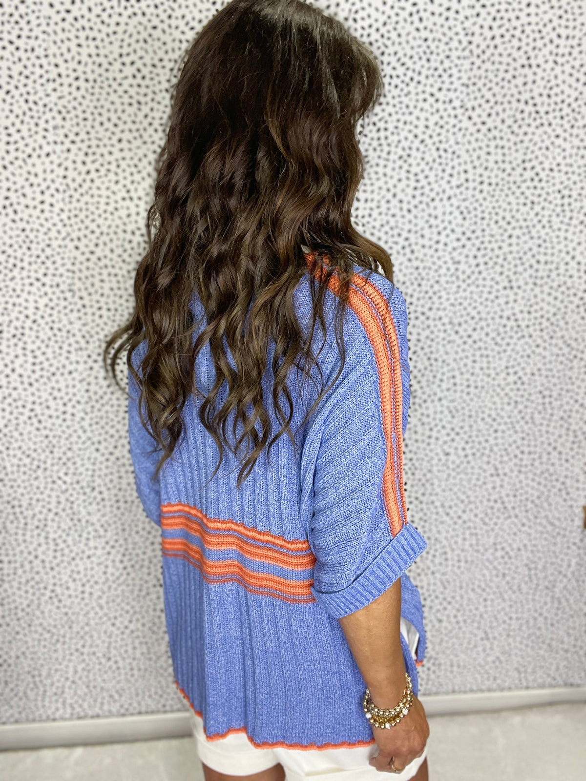 Vivid Valley V-Neck Short Sleeve Sweater Top In 2 Colors *Final Sale*