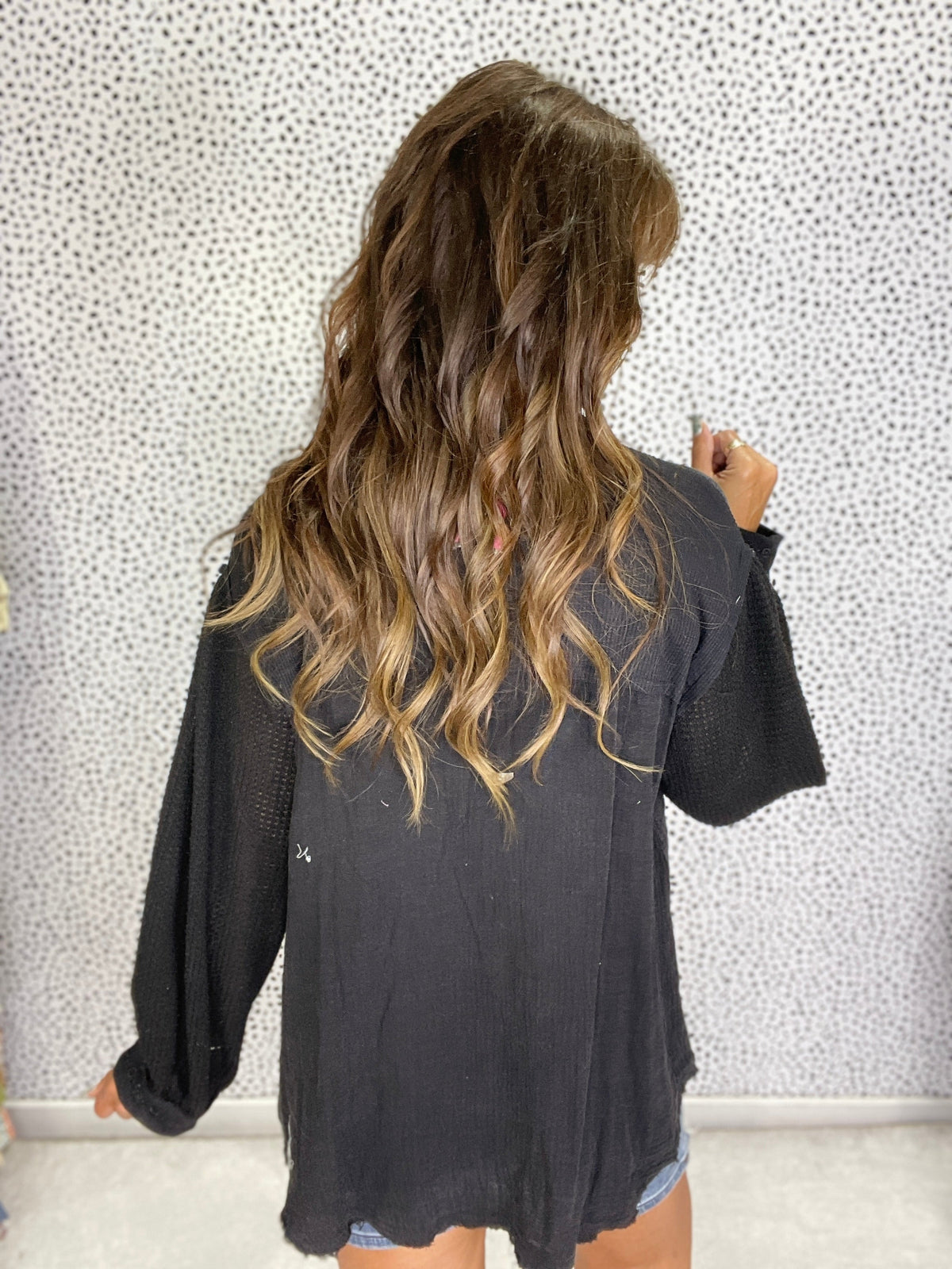 Pol Balloon Sleeve Relaxed Fit Top