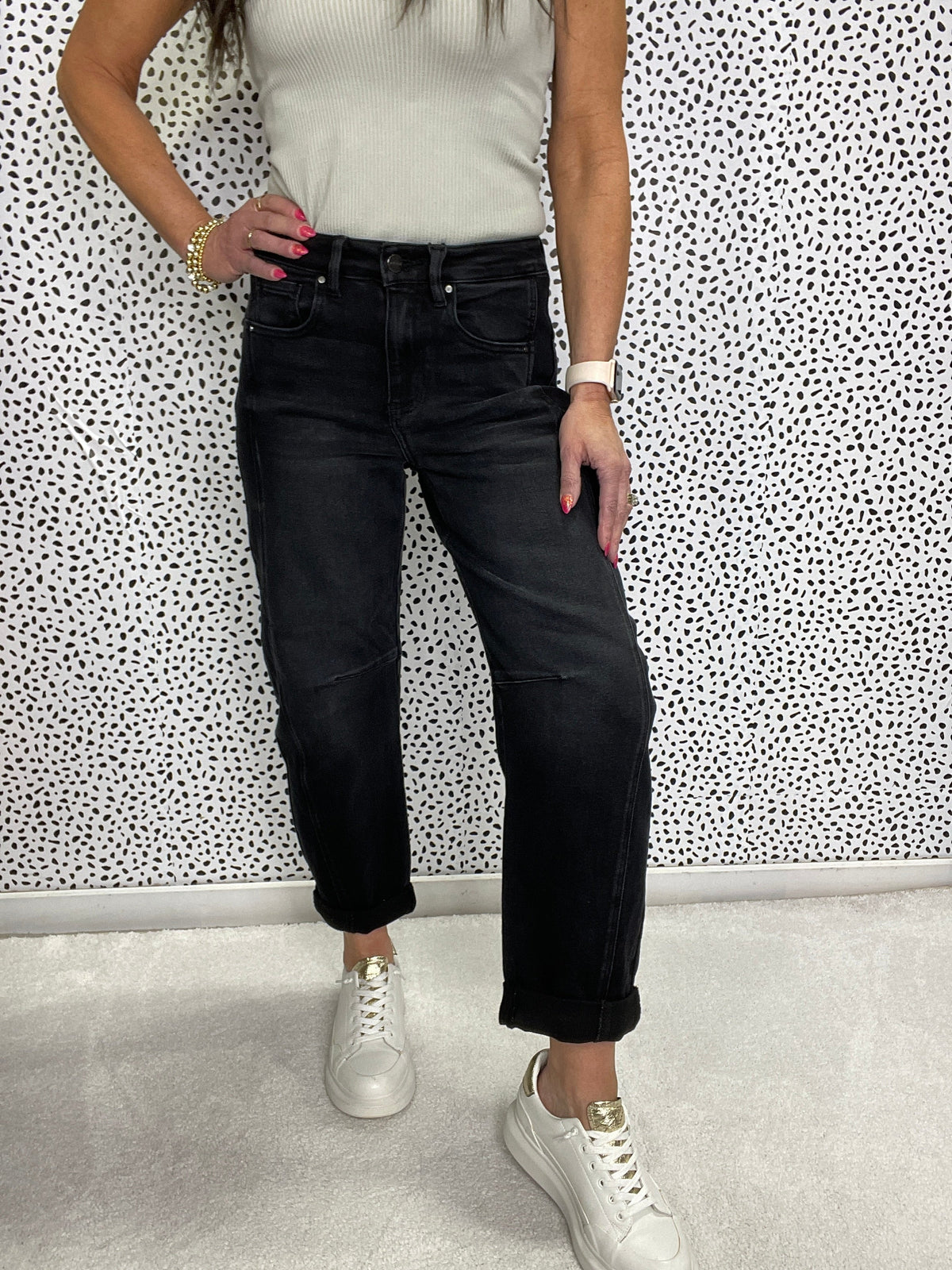 Risen Melissa Barrel Jeans 901 In Black