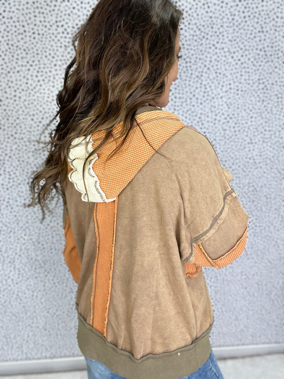 Oli & Hali Two Steps Back Color Block Thermal Jacket