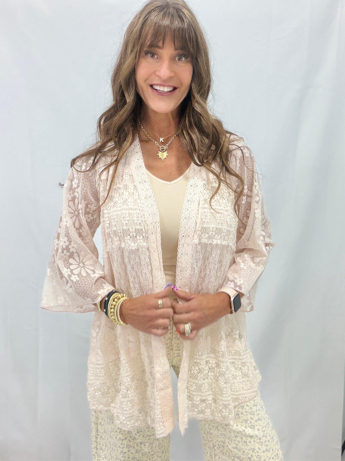 Pol Lacepoint Relaxed Cardigan in 4 Colors