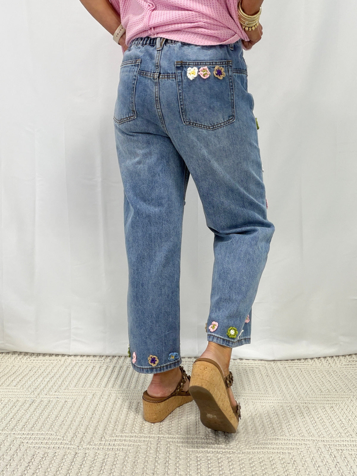 Bloom Stitch Denim Pants