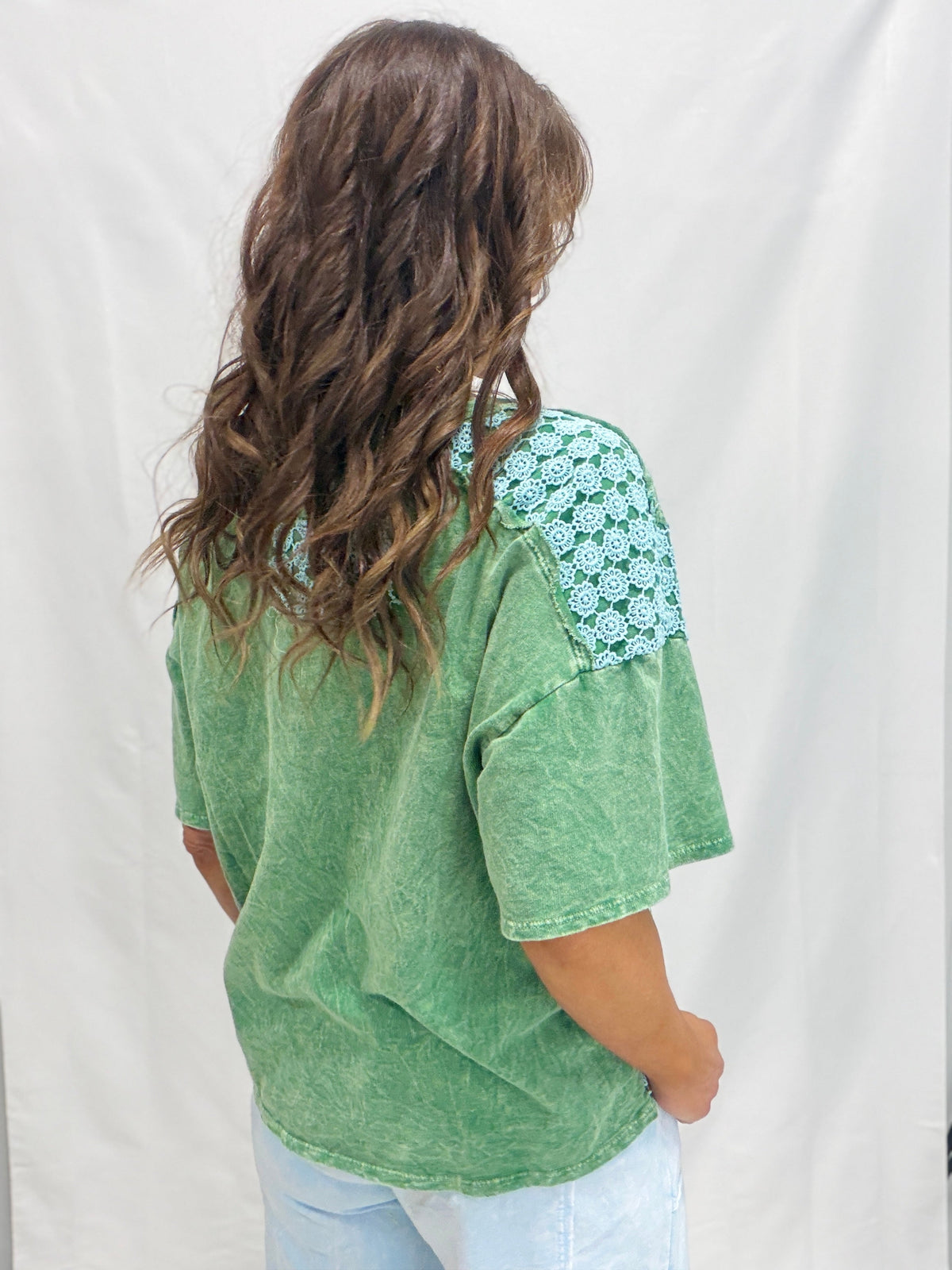 Run Out Of Time Daisy Trim V-Neck Top In 5 Colors