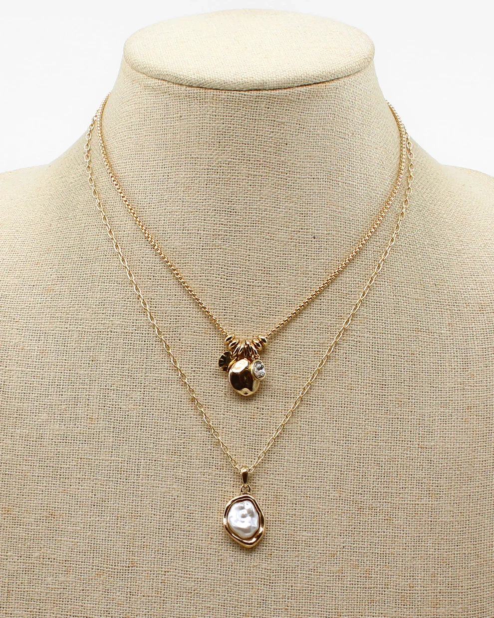 Keep It Trendy Double Chain Necklace In Gold *Final Sale*