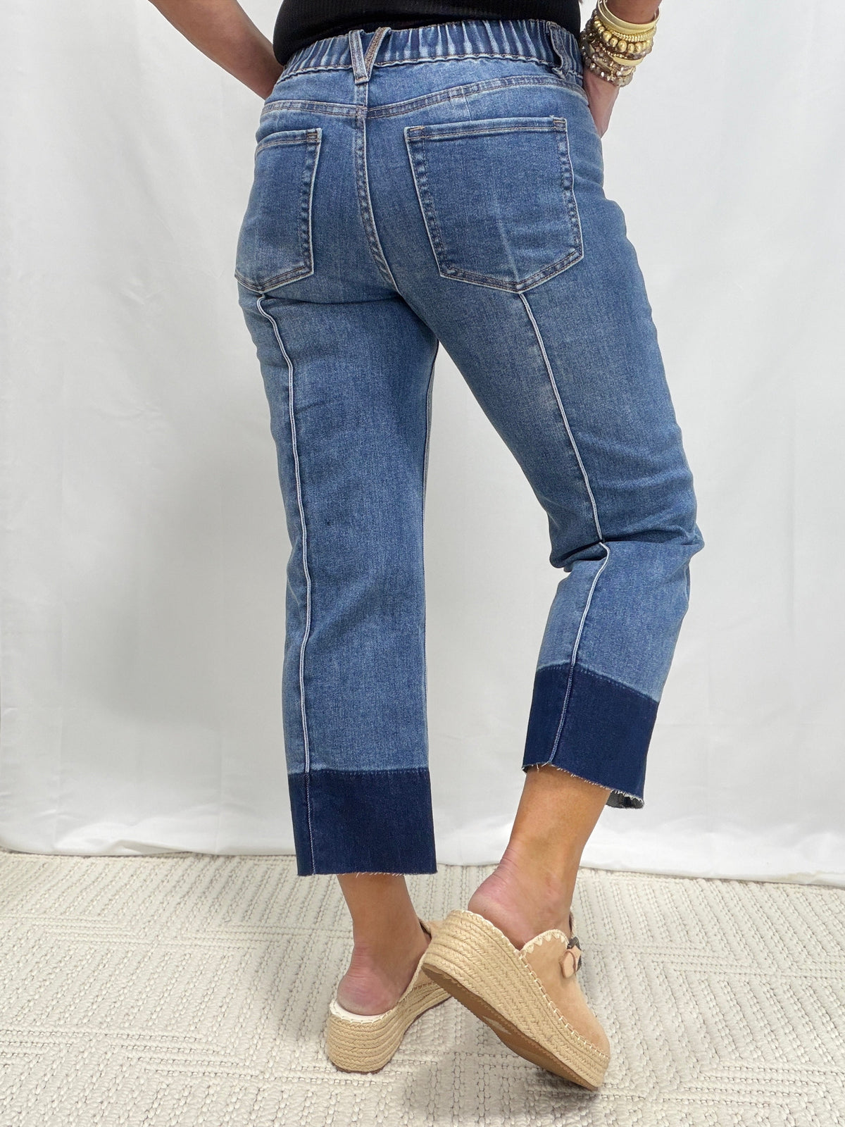 City Contrast Straight Leg Denim