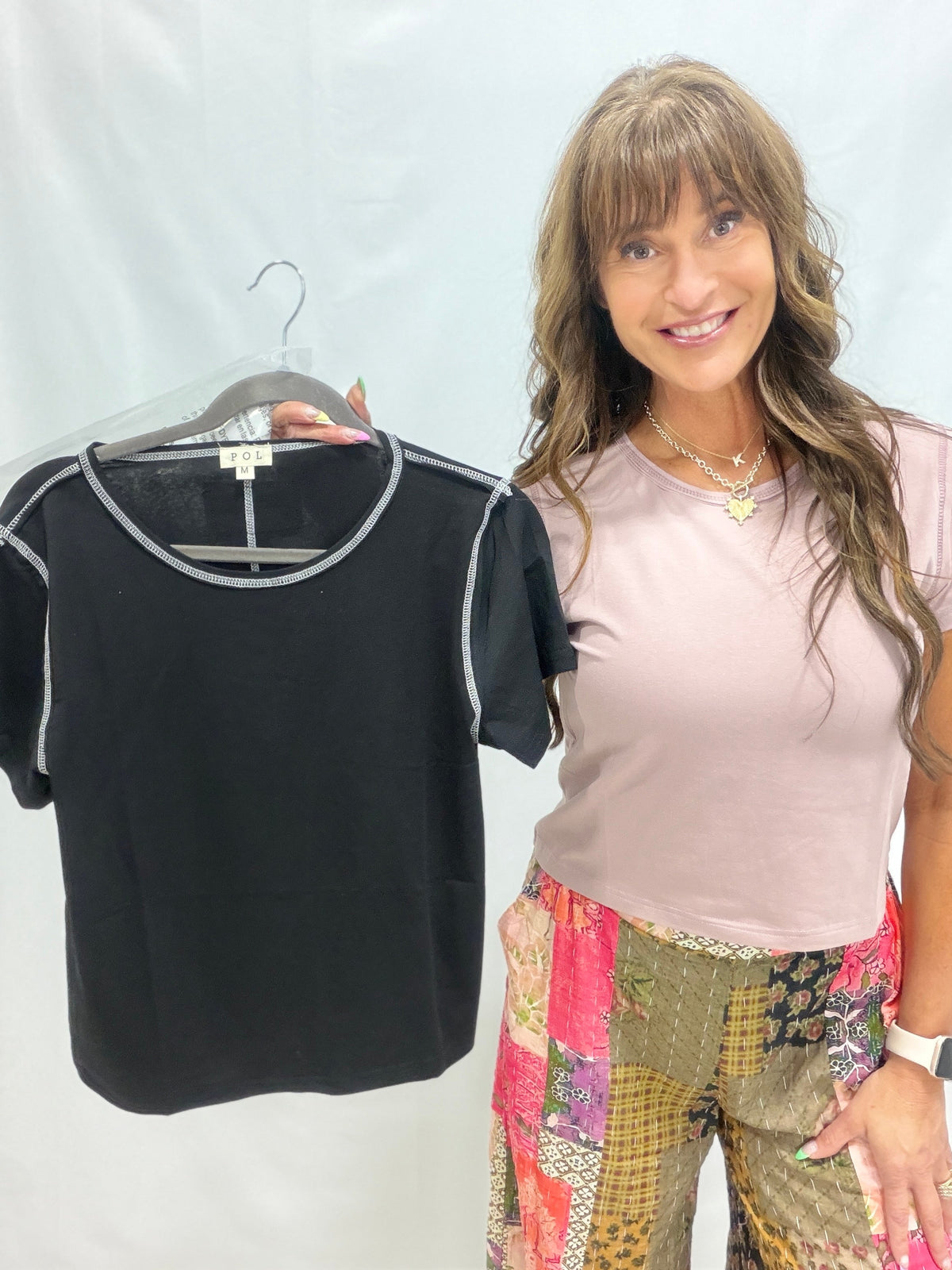 POL Sunday Chic Short Sleeve Top In 2 Colors