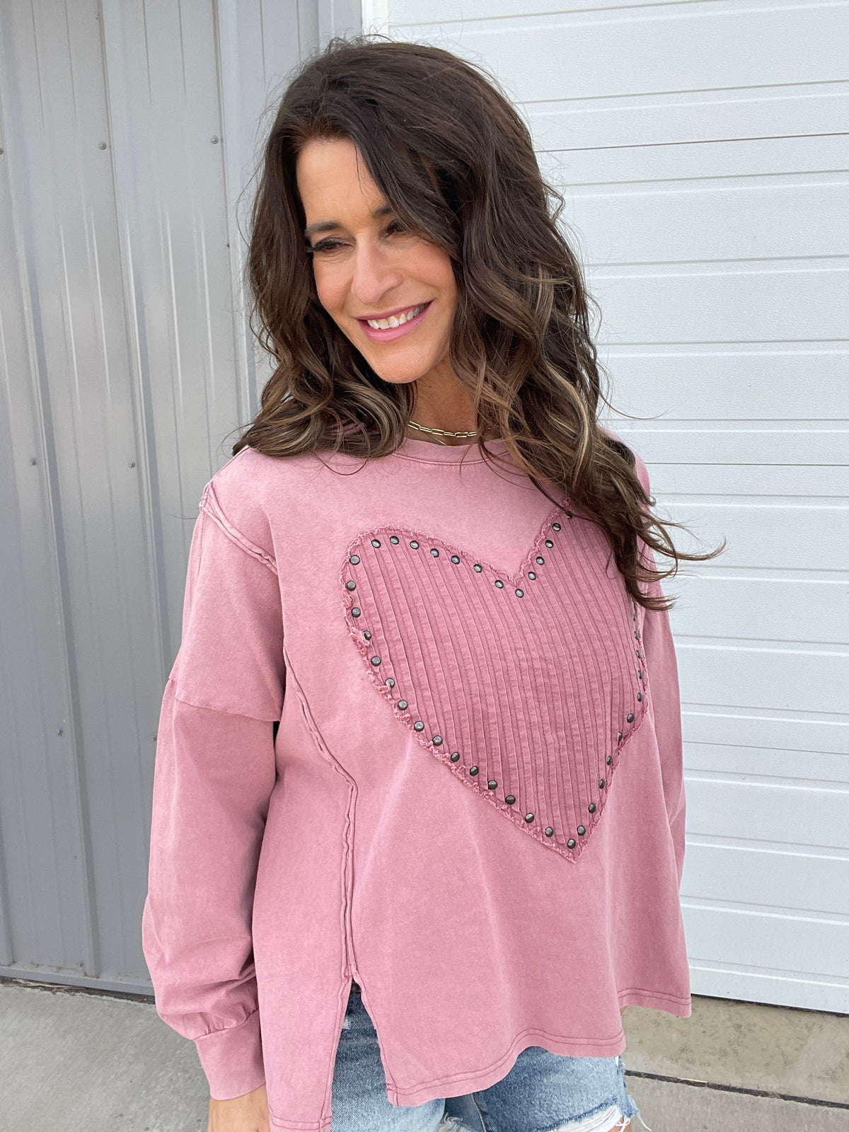 Heart's Desire Terry Pullover Top In 3 Colors: Camel, Ecru, Mauve, *Final Sale*