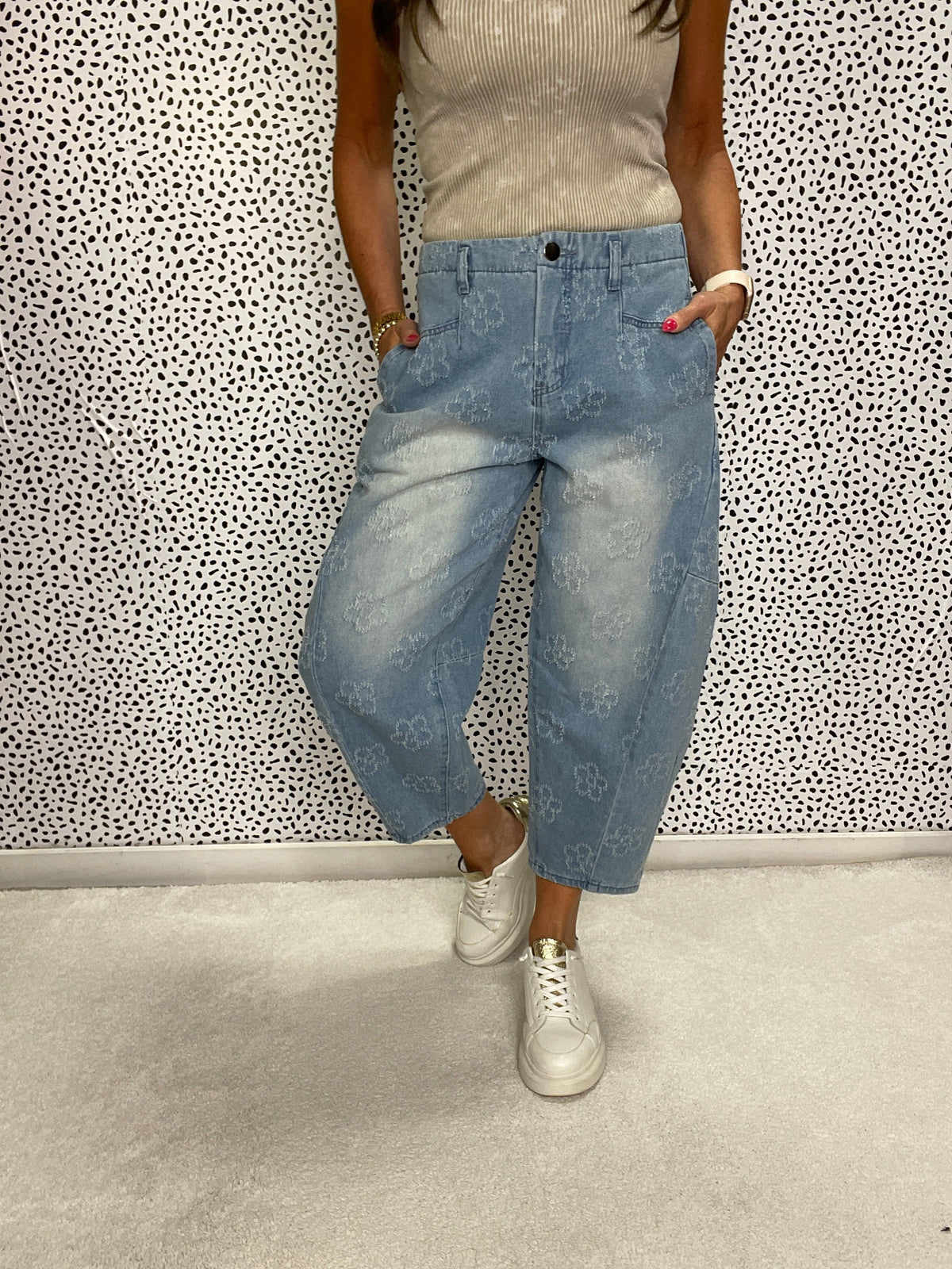 Daisy Drift Washed Twill Barrel Pants In 3 Colors