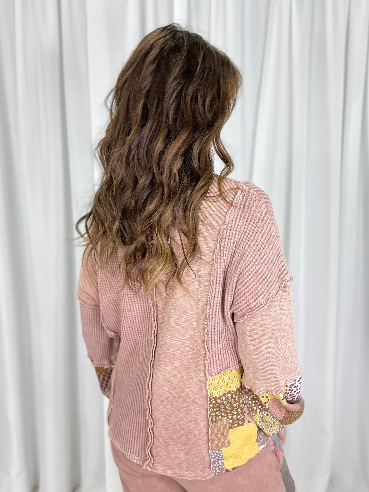 Indigo Bloom Patchwork Top In 4 Colors
