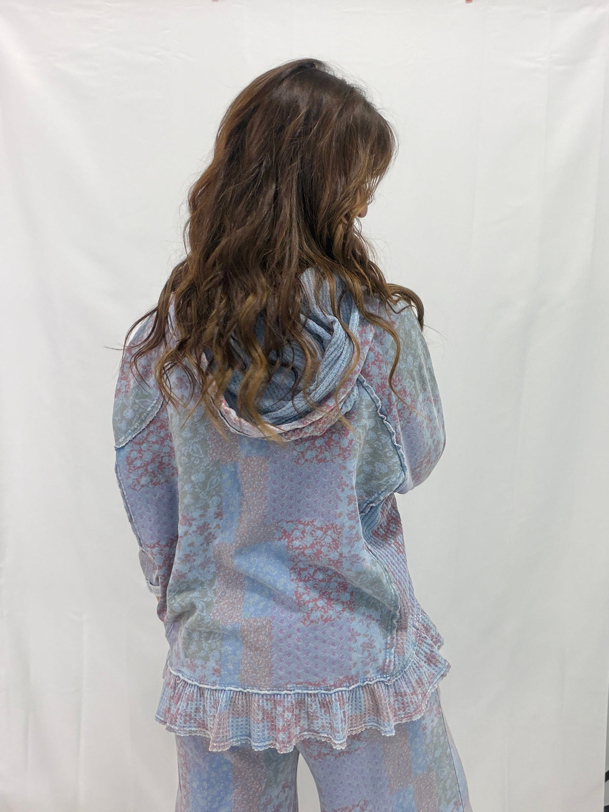 I Run Away Patchwork Print Top In 3 Colors