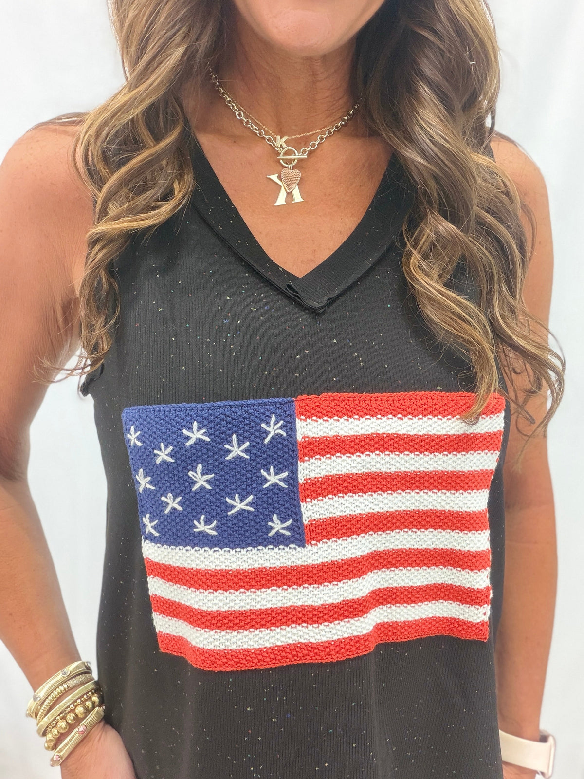 POL A Great Land American Flag Tank In 2 Colors