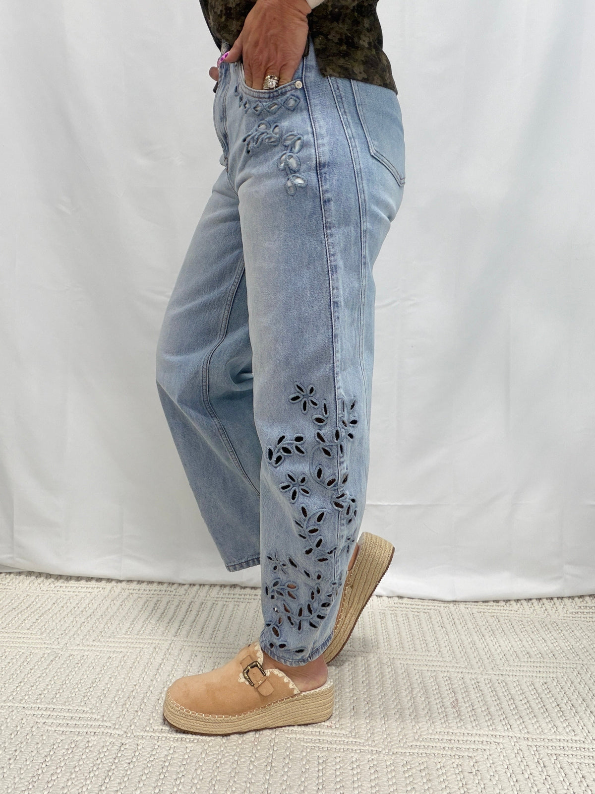The Wildflower Barrel Jeans