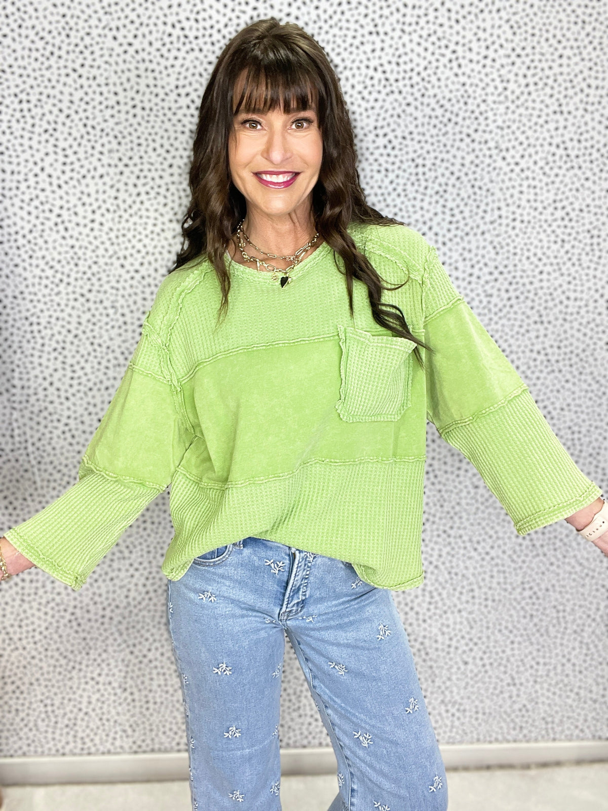 Something To Say Cotton Thermal Knit Top In 5 Colors *Final Sale*