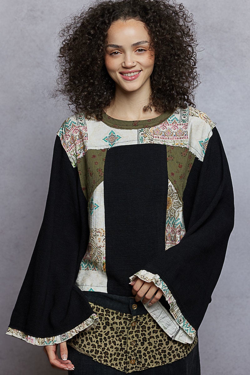 POL Made To Bloom Long Sleeve Top In 2 Colors *Final Sale*