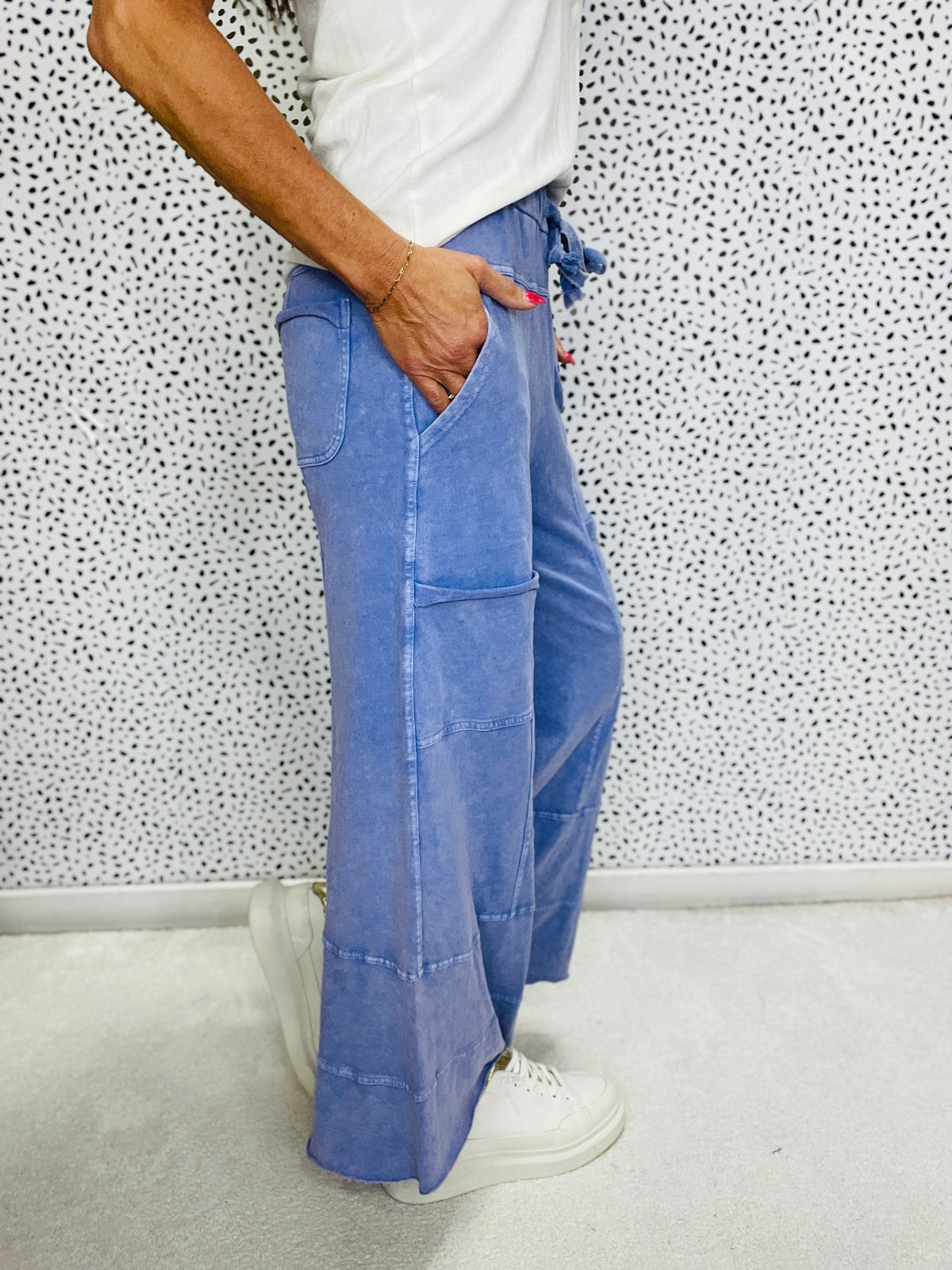 Get Going Mineral Washed Knit Crop Pants In 11 Colors *Final Sale*