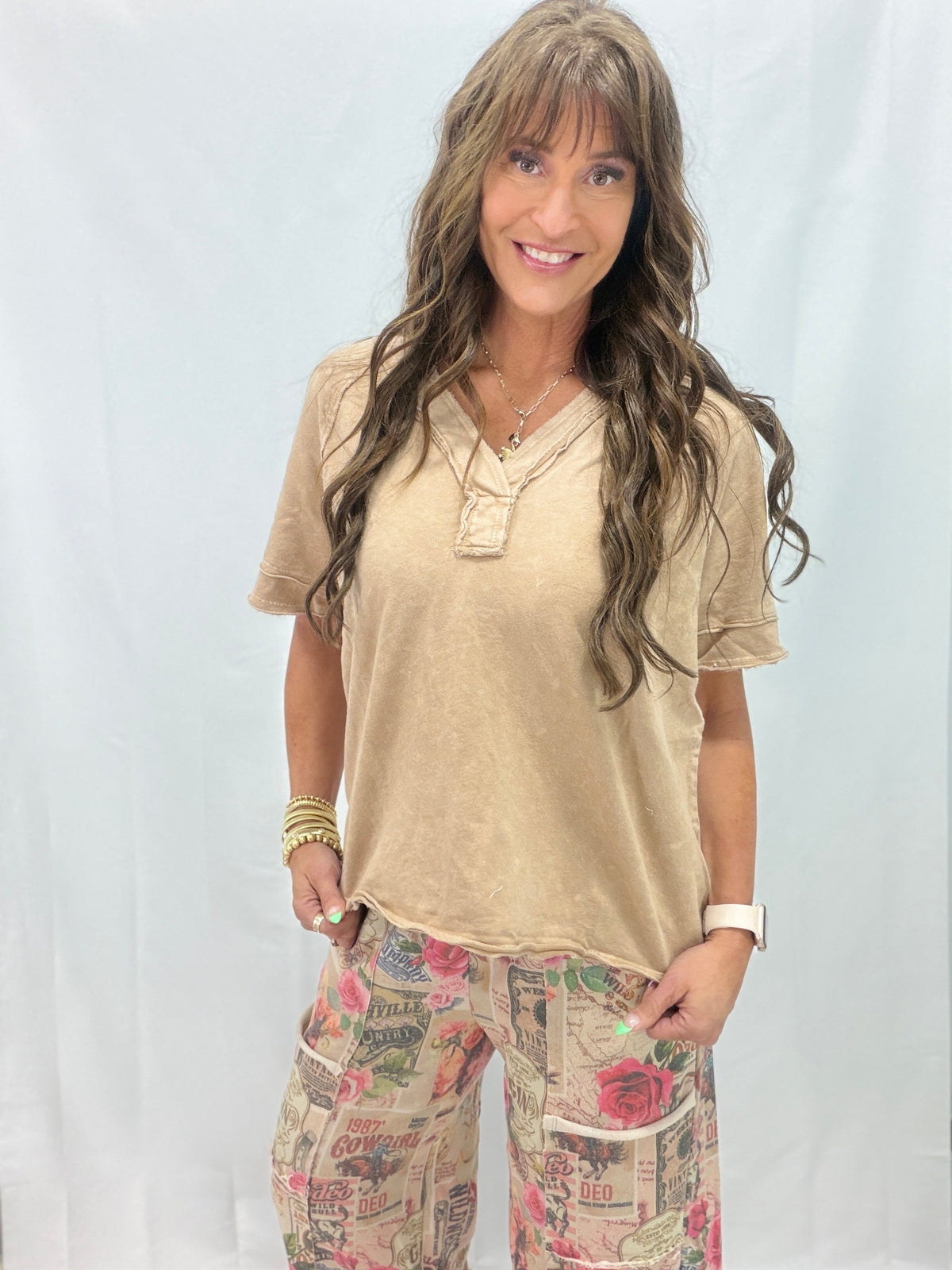 All Friends Here V Neck Top In 7 Colors