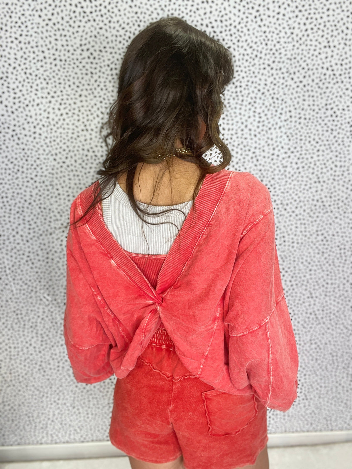 Follow Along Reversible Top In Red *Final Sale*