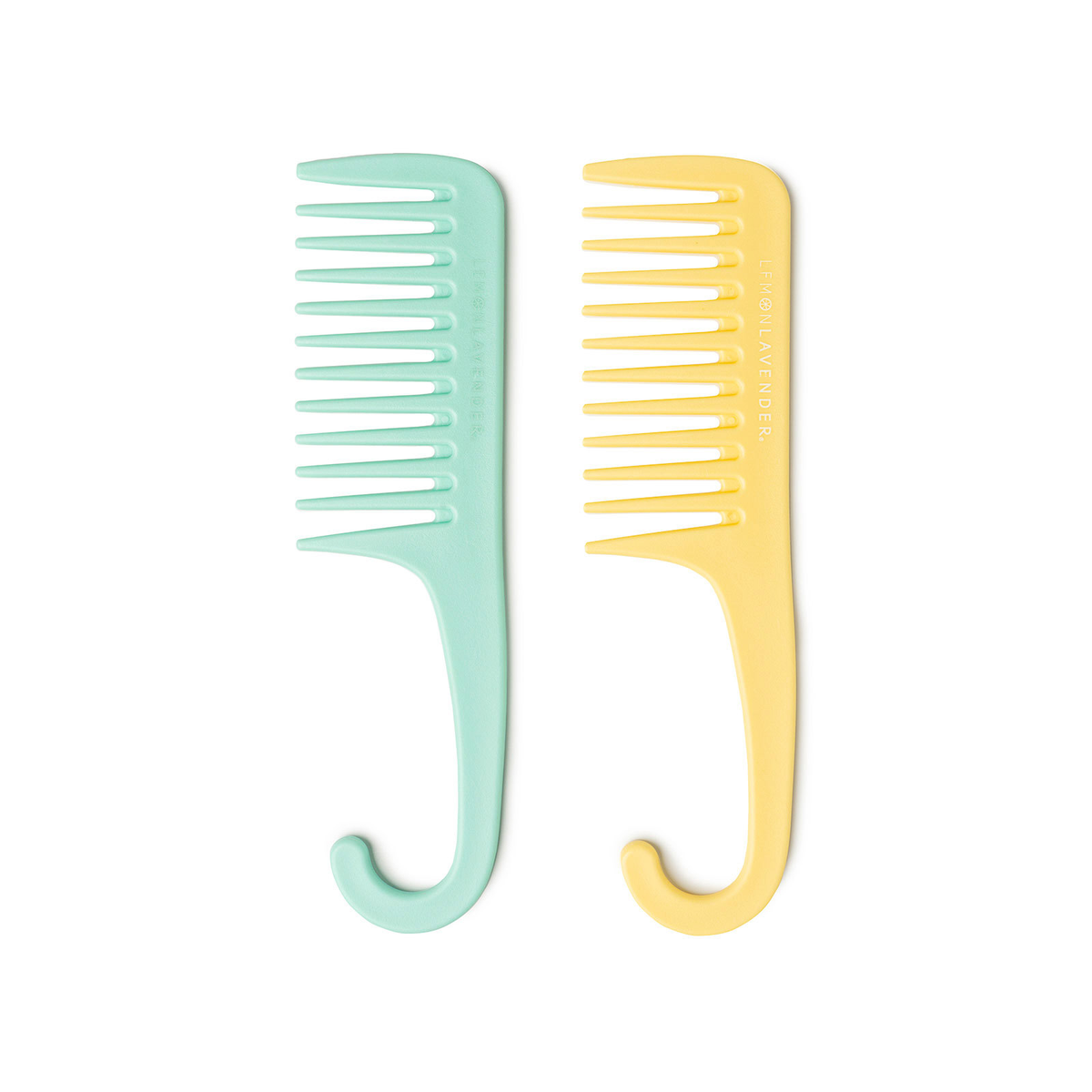 Goes Over Smoothly Detangling Two Pack Shower Comb Set In 3 Colors
