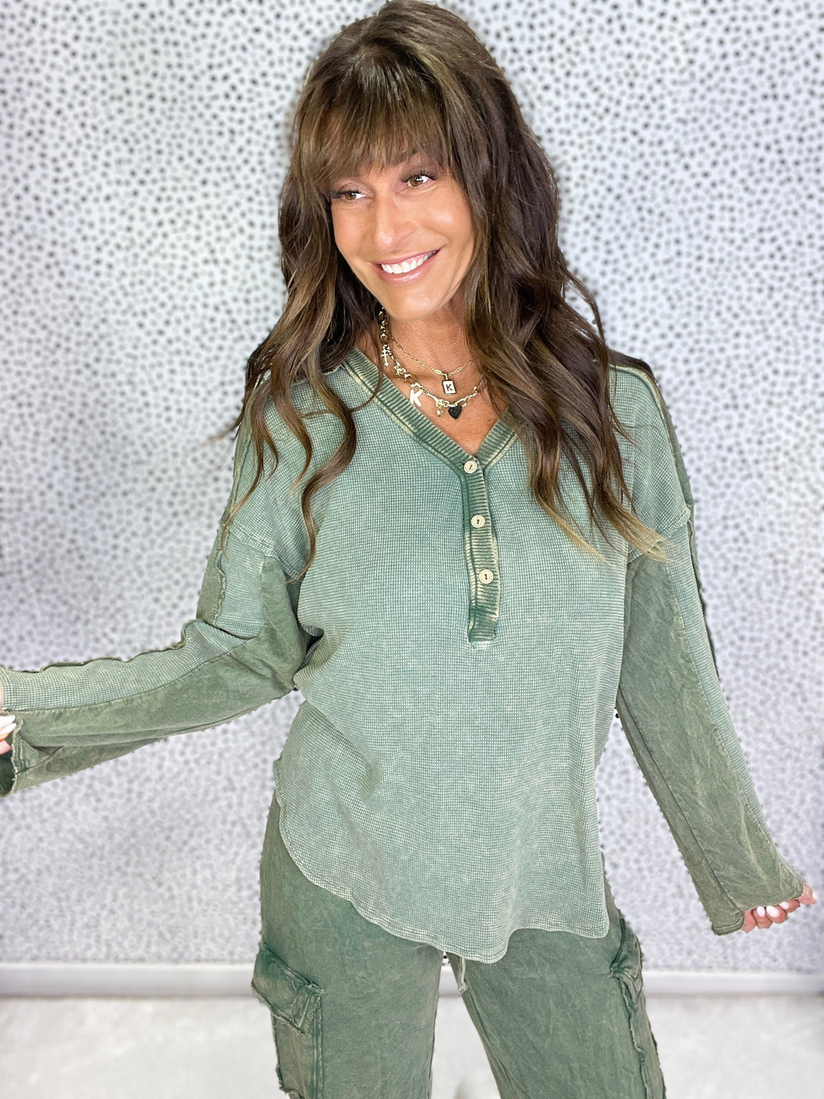 Like You Now Mineral Washed V-Neck Top In 5 Colors *Final Sale*