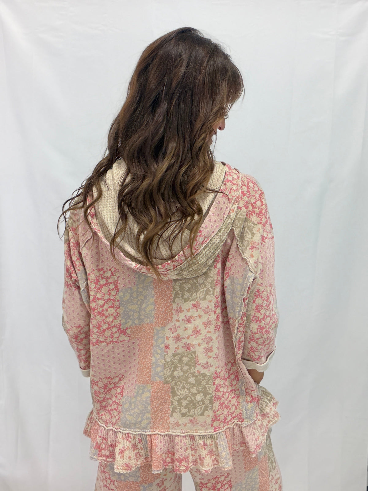 I Run Away Patchwork Print Top In 3 Colors